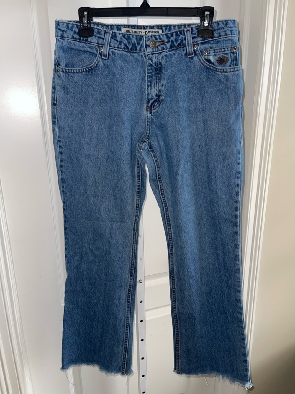 Harley Davidson Jeans Women’s Size 8 Cut Off Raw Hem Straight Leg